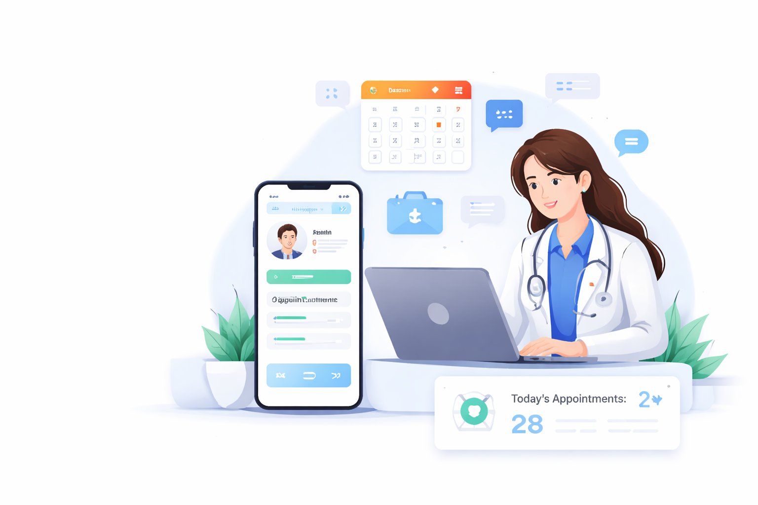 Clinic Management Illustration